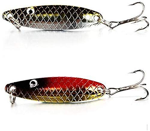 Lurowo 30pcs Fishing Lures Spinner Hard Bait Artificial Bait Tackle Fishing Wobblers Casting Spoon Trout Bass Salmon Pike Walleye Perch (Colorful-Style A) - Image 3