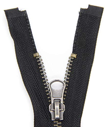 NTS Nähtechnik - Cremallera para chaquetas (dientes de metal, 5 mm de ancho)