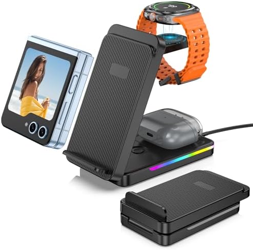 Neotrix QI Wireless Charging Hub for Samsung Galaxy Z Flip 6, Watch 7 Ultra & Buds 3 Pro – Versatile 3-in-1 Portable Charger with Advanced Fast Charging Technology – Sleek, Foldable Design for Home and Travel Use Neotrix QI Wireless Charging Hub for Samsung Galaxy Z Flip 6, Watch 7 Ultra & Buds 3 Pro – Versatile 3-in-1 Portable Charger with Advanced Fast Charging Technology – Sleek, Foldable Design for Home and Travel Use