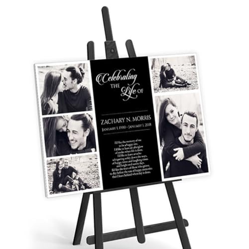 Funeral Poster Board, Collage 10, 24"x36" Foam Board,