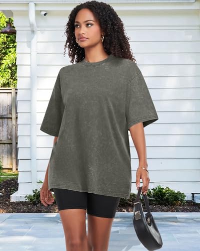 Image of Oversized Tshirts for Men Short Sleeve Vintage Washed Basic Loose Tees 2026