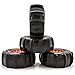 GoolRC RC Paddle Tires, 4PCS Off Road Snow Sand Rubber Tires Hex 12mm Wheels Replacement for 1/10 Short-Course Truck 727 Slash K1 RC Car (Orange)