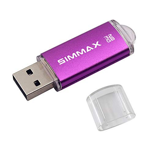 SIMMAX Memoria Flash USB 32GB Pen Drive USB 2.0 Flash Drive Almacenamiento Externo Thumb Drive (32GB Púrpura)