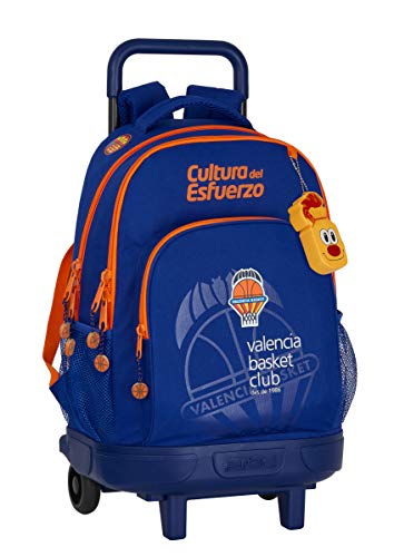 Safta Mochila Escolar con Carro Incluido y Espalda Acolchada de Valencia Basket  330x220x450mm