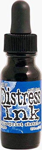 Ranger TXR-43317 Tim Holtz Distress Ink July Blueprint Sketch Re-Inker, 0.5 oz