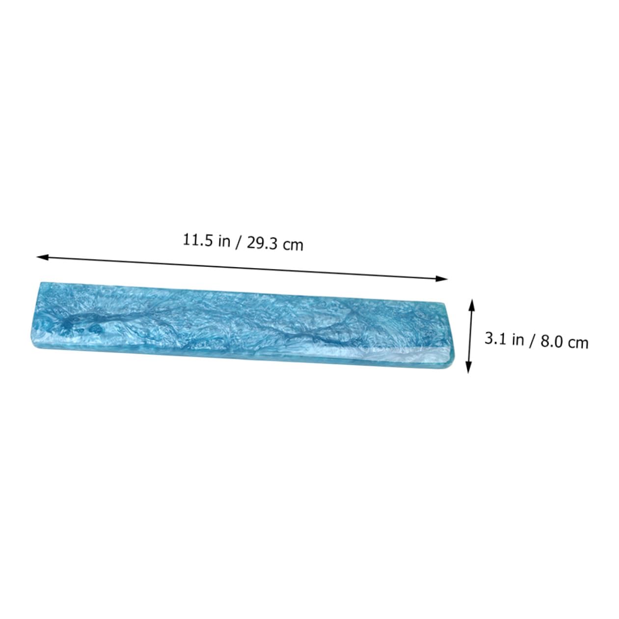 NUOBESTY Poggiapolsi Ergonomico Blu in Resina Epossidica, Supporto Elastico per Tastiera Meccanica, Sollievo dal Dolore, Uso Ufficio e Gaming