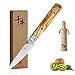 SENBON 440A Acier Inoxydable Ultra Sharp Poche Pliant Japonais Peeling Couteau Utilitaire Olive Naturelle Poignée Camping Voyage En Plein Air Portable Couteau