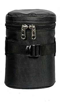Four Eff Padded Protective Camera Lens Waist Belt Bag in Black (9 Inches)