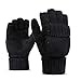 Price comparison product image Zerama Unisex Winter Fliptop Gloves Fingerless Pop-top Convertible Knit Cycling Warm Keeping Gloves