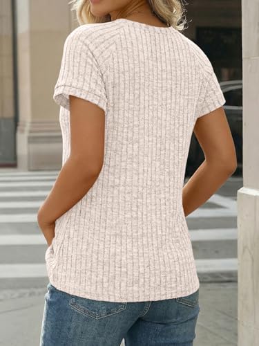 AUTOMET Women's Comfort Short Sleeve Tunic Tops Slim Fit Shirts for Business Casual & Work Wear - Image 5