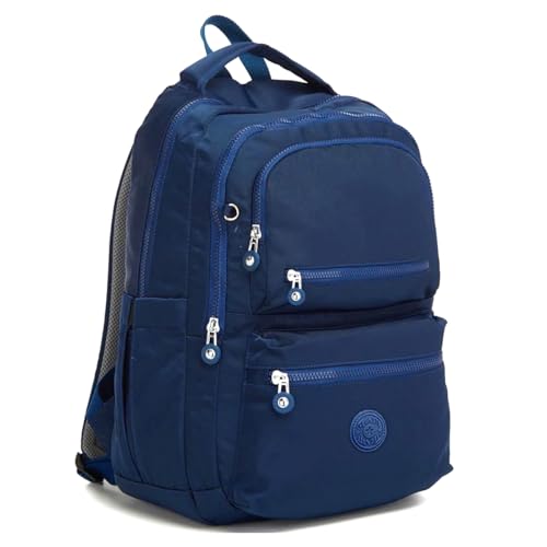 Mochila Bolsa Fofa Estilosa Elegante Academia Impermeável Escolar Viagem Trabalho Treino Fashion Mochilas Para Feminina Masculina Notebook Moderna Leve Passeio (Azul Marinho)