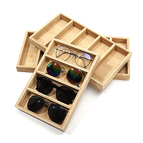 Soporte para Gafas de Sol de 5 Rejillas en Madera para una Exhibición Elegante 3