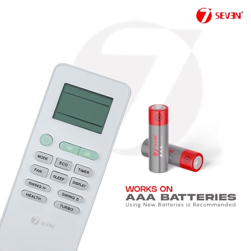 Image of 7SEVEN Compatible Godrej Ac Remote GYKQ-52 Model 145 with ECO Hotkey Suitable for Split and Window Air Conditioner Recommend to Match Exisiting Remote Control Key by Key