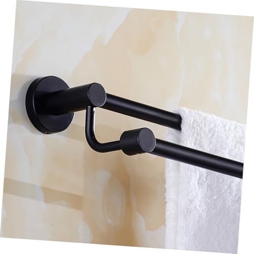 Barre porte-serviettes double murale acier inoxydable support bain