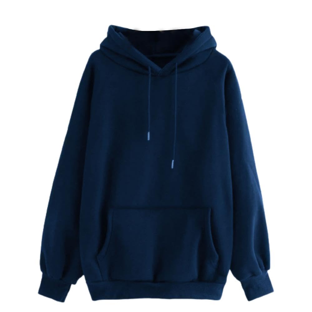 being wanted Men's Cotton Stylish Hooded Neck Classic Hoodie Sweatshirt (Navy, Small)-picture-48