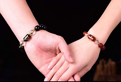 Smart Dk Feng Shui Obsidian Five-Element Wealth Porsperity 14Mm Bracelet, Attract Wealth And Good Luck, Deluxe Gift Box Included (Black (Obsidian)) #TOP6