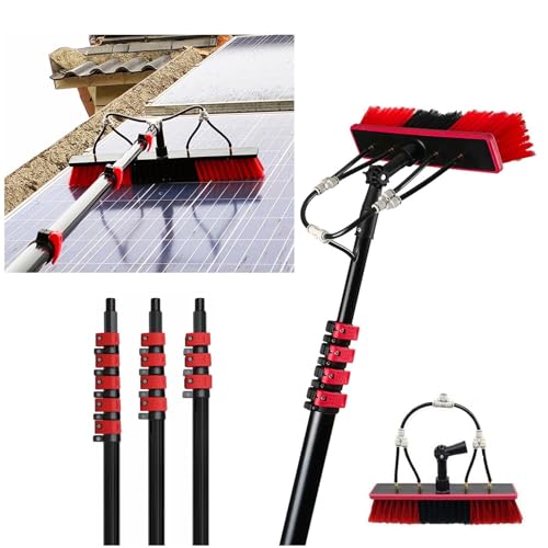 Brosse nettoyage panneaux solaires à eau avec perche extensible