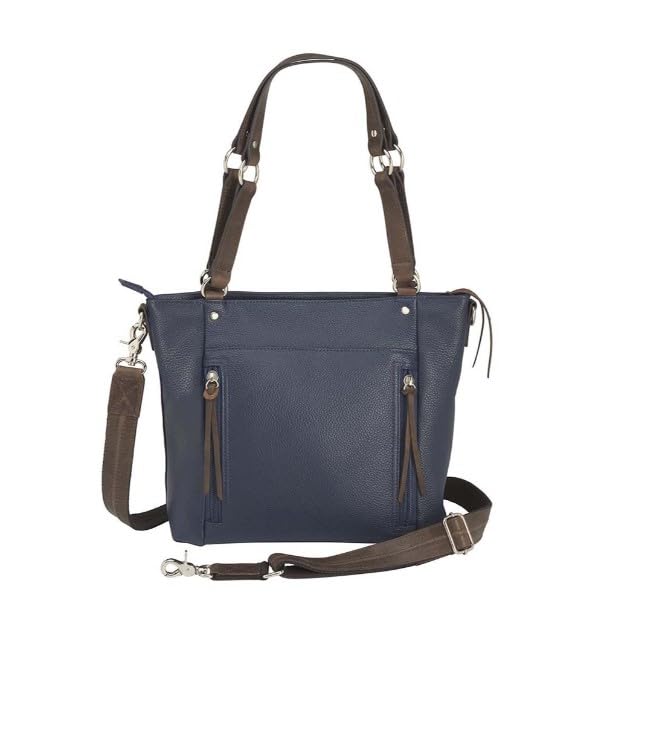Bolso Tote Boho con relieve azul índigo miniatura 2