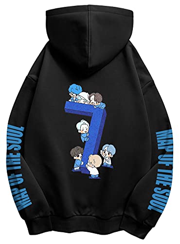 HAIZIVS Drop Shoulder Hoodie BTS Unisex Kapuzen-Sweatshirt Map of The Soul...