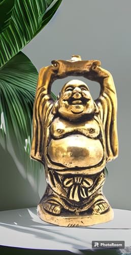 Estatua de Buda Risueño de Latón para Decoración y Regalo miniatura 6