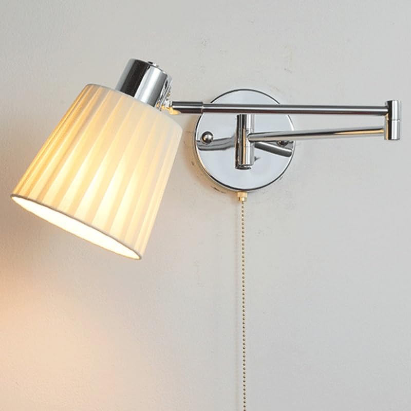 Lampade da parete in stile nordico moderno a bilanciere in ferro battuto, direzione regolabile a 180 gradi, applique da parete sul comodino della camera da letto, creatività vintage, lampada da
