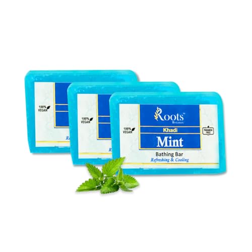 Image of Herbal Mint Soap| Herbal soap and antiseptic properties|Keeps skin cool and refreshed| Suitable for all skin type| Pack of 3 (125gm *3)