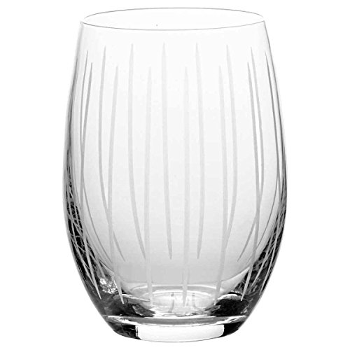 Mikasa Cheers Stemless Etched Wine Glasses, Fine European Lead-Free Crystal, 17-Ounces For Red Or White Wine - Set Of 6 #TOP6