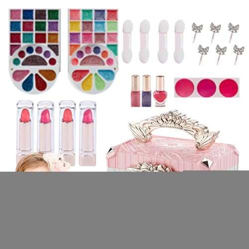 Maquillaje De Juguete para Niños - Educativo Lavable Realista | Maquillaje de para Disfraz y Juego para Niñas - para Entretenimiento en , Cosplay y Navidad para Niñas de 3 a 10