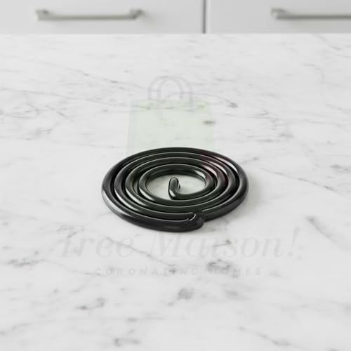 Image of Vastu Black Coil Round Anti-Clockwise Spring for North, North East Direction Used to Enhance the Energy of Water Element |Size- 2.5cm Approx (Pack of 9)