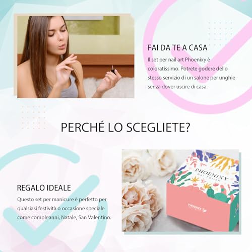 Phoenixy 24 Pz Smalti Semipermanenti per Unghie