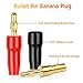 Beznaka Gold Plated 4mm Screw Type Banana Plugs 18-12 AWG (8 Pairs/16 Pcs)
