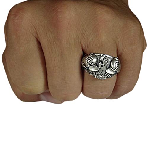 Submarine Dolphins Us Navy Sterling Silver 925 Mens Ring Warfare Handmade #TOP3