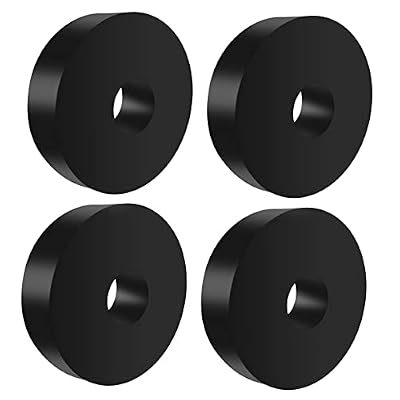 4 Pack Rubber Isolation Feet Pads Thick Rubber Washers 1.5 Inch Od 0.5 Inch Id 0.4 Inch Thick Mechanical Vibration Damping Pads Anti Vibration