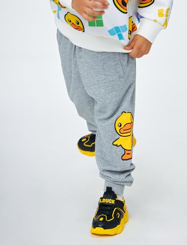 B.Duck Boys Girls Sweatpants with Pocket Cartoon Duck Athletic Elastic Waist Joggers Pants Toddler to Big Kid 3-12 Years3