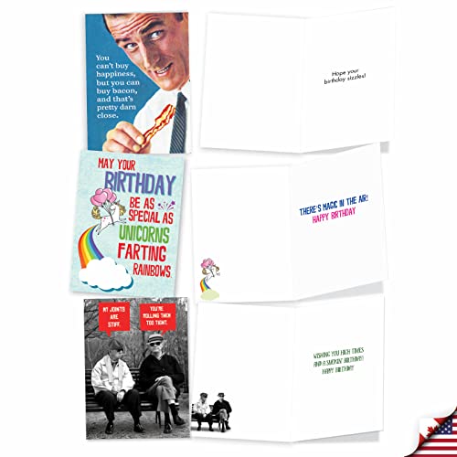 Nobleworks - 20 Funny Boxed Birthday Greeting Cards Assortment With Envelopes (4.63 X 6.75 Inch) Stationary Set - Birthday Bonanza Ac8837Bdg-B2X10 #TOP4