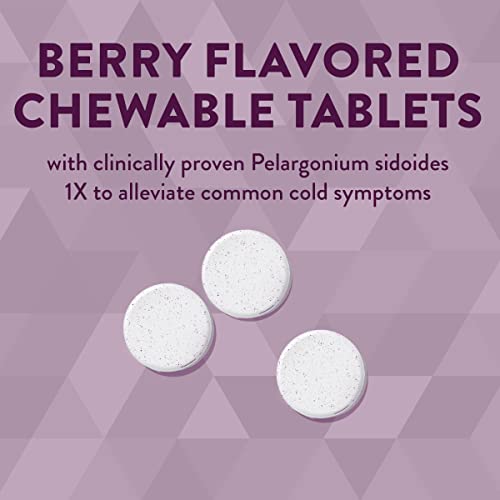 Nature's Way Umcka Cold+Flu Multi-Action Non-Drowsy, Berry Flavored, 20 Chewables #TOP1