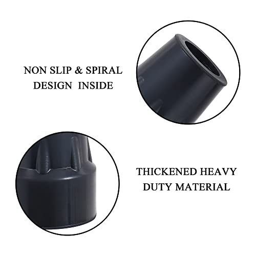 Walking Cane Tips Heavy Duty 3/4” Replacement Of Black Rubber Tips (Black, 3/4") #TOP3
