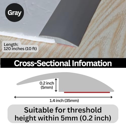 image for Maxiroc Floor Transition Strip Self Adhesive Carpet Wood Tile Vinyl Fl