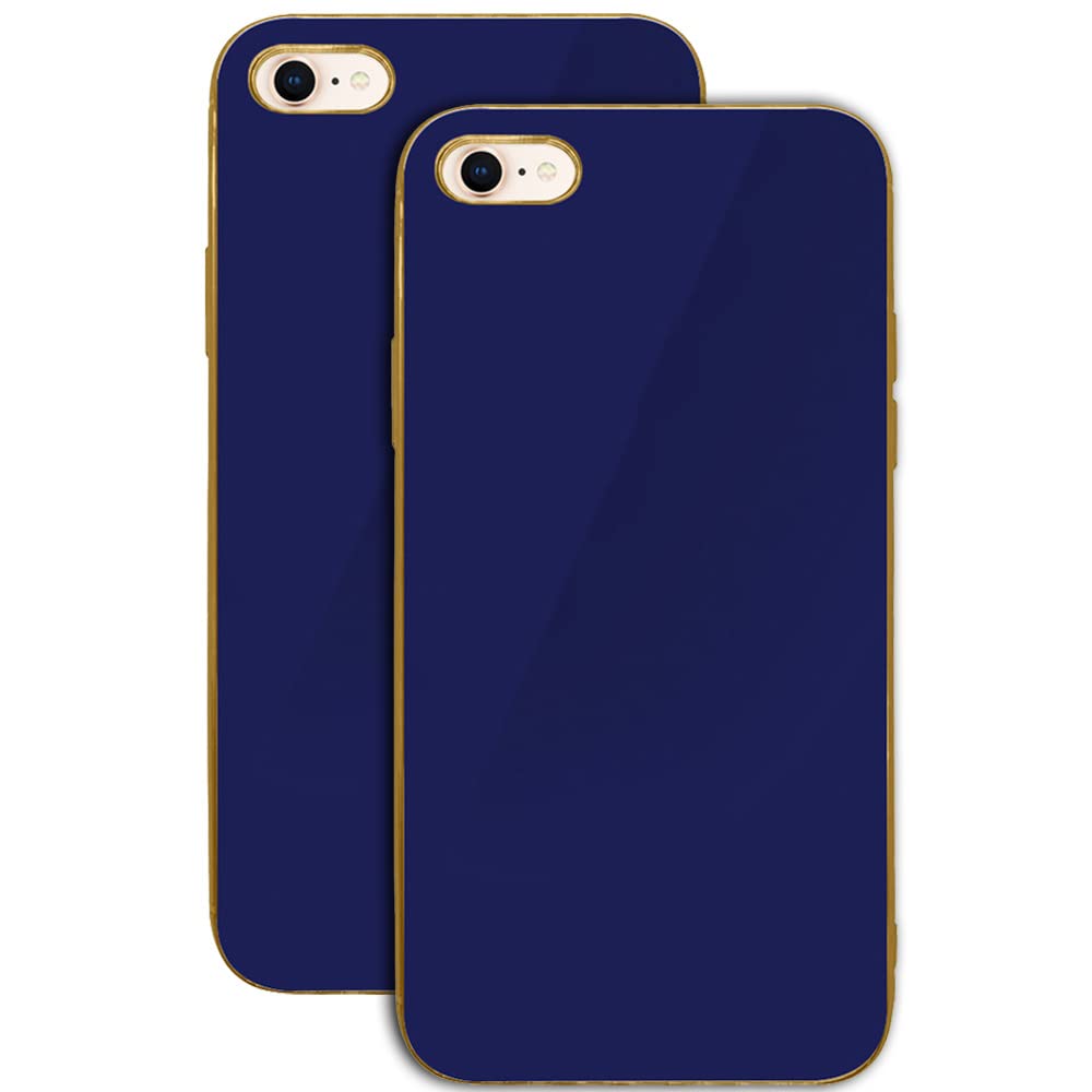 Hicool For iPhone Case Cover Glossy Hard Case (iPhone 7/8, 2 pack 04)