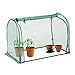 Relaxdays Foliengewächshaus, PE-Folie, aufrollbare Tür, HBT: 80x113x70 cm, Folientunnel, Stecksystem, transparent/grün