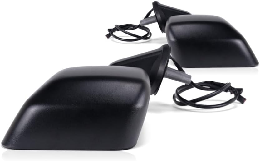 For Jeep Wrangler 2015 2016 2017 2018 Driver and Passenger Side | Pair Door Mirror | | Power | Heated | Textured Black | Replacement For 68249847AD, 68125585AA | CH1320390, CH1321390