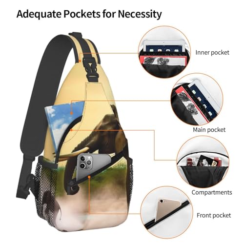 Bolso Sling Unisex Negro Tipo Chest Bag miniatura 3