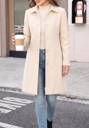 Jenkoon Women's Long Faux Wool Pea Coat w/ Button Closure and Pockets (XS-XL, Various Colors) 35.99 + Free Shi + 40% Off Code 7EHTEN6L - image 3