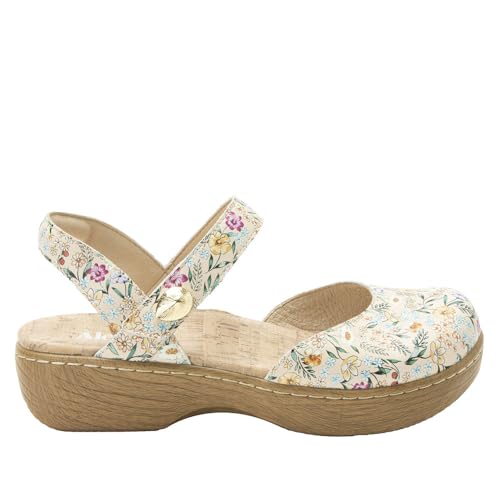 Image of Alegria Women's Opal Leather Shoes with Slingback Open Back Sandals