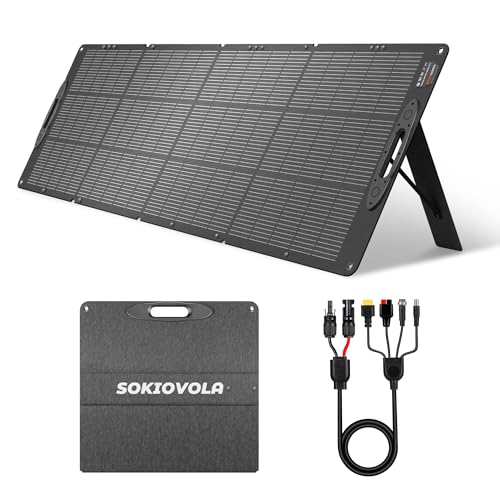 SOKIOVOLA 200W Portable Solar Panels,Foldable Solar Panel,IP68 Waterproof & Durable Up to 25%...