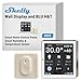 Produktbild Shelly Wall Display Weiß + Blu H&T Elfenbein (Bundle), WLAN-Smart-Home-Bedienfeld, Thermostat, Integriertes 5A-Relais, Neutralleiter Erforderlich, Umweltdaten, Steuerzentrale, Alexa & Google Home