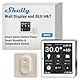 Shelly Wall Display Weiß + Blu H&T Elfenbein (Bundle), WLAN-Smart-Home-Bedienfeld, Thermostat, Integriertes 5A-Relais, Neutralleiter Erforderlich, Umweltdaten, Steuerzentrale, Alexa & Google Home