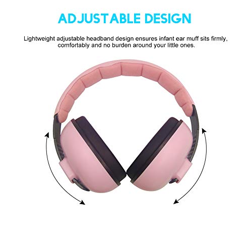 KKmoon Bebê Protetor Auditivo Earmuffs Macios para Crianças Infantil Redução de Ruído NRR 21dB Ajust
