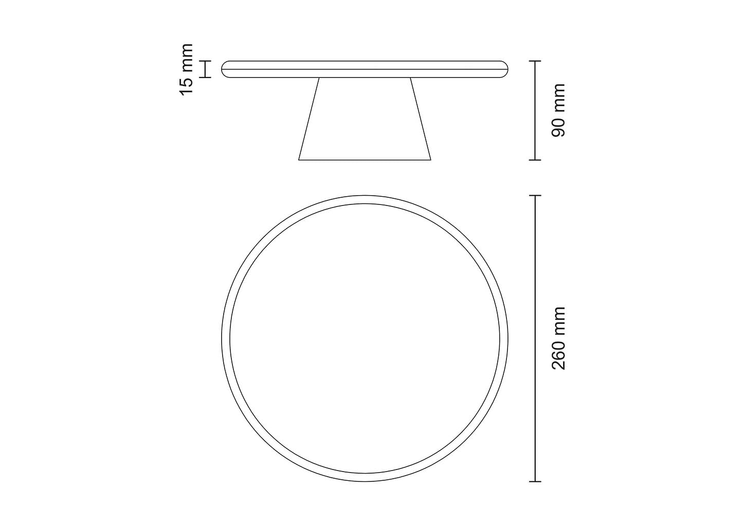 Tramontina Tabla Soporte para Tarta Madera de Teca certificada con Base de Piedra Provence 26 x 9 cm
