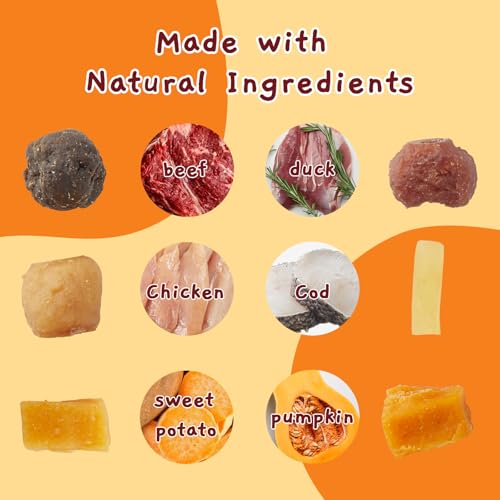 Image of Jungle Calling Dog Treats,Dogs Kabob with Cod Stick, Rawhide-Free Chews, Made with Chicken, Duck, Beef, Sweet Potato and Pumpkin